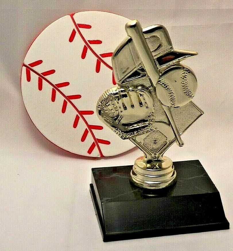 ⚾ Baseball  Theme  Trophy   On Black Base Personalized