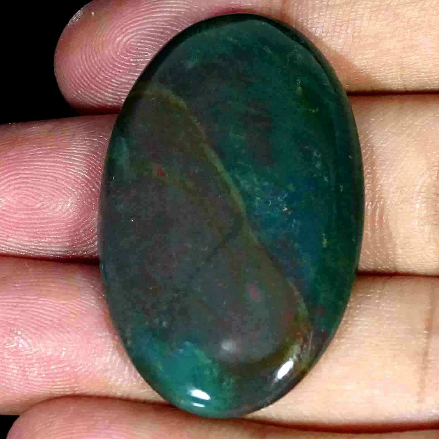 48.70cts 100% Natural Fine Blood Stone Oval Cabochon Loose Gemstone