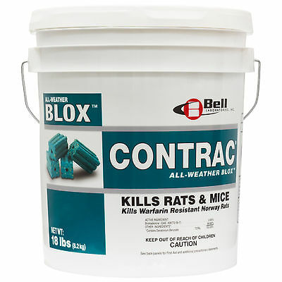 Contrac All-weather Blox Rodenticide (18 Lbs ) Rodent Rat Mouse Killer Bait Blox