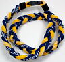 Kids 18" 3 Rope Navy Blue Yellow Titanium Sports Necklace Tornado Baseball