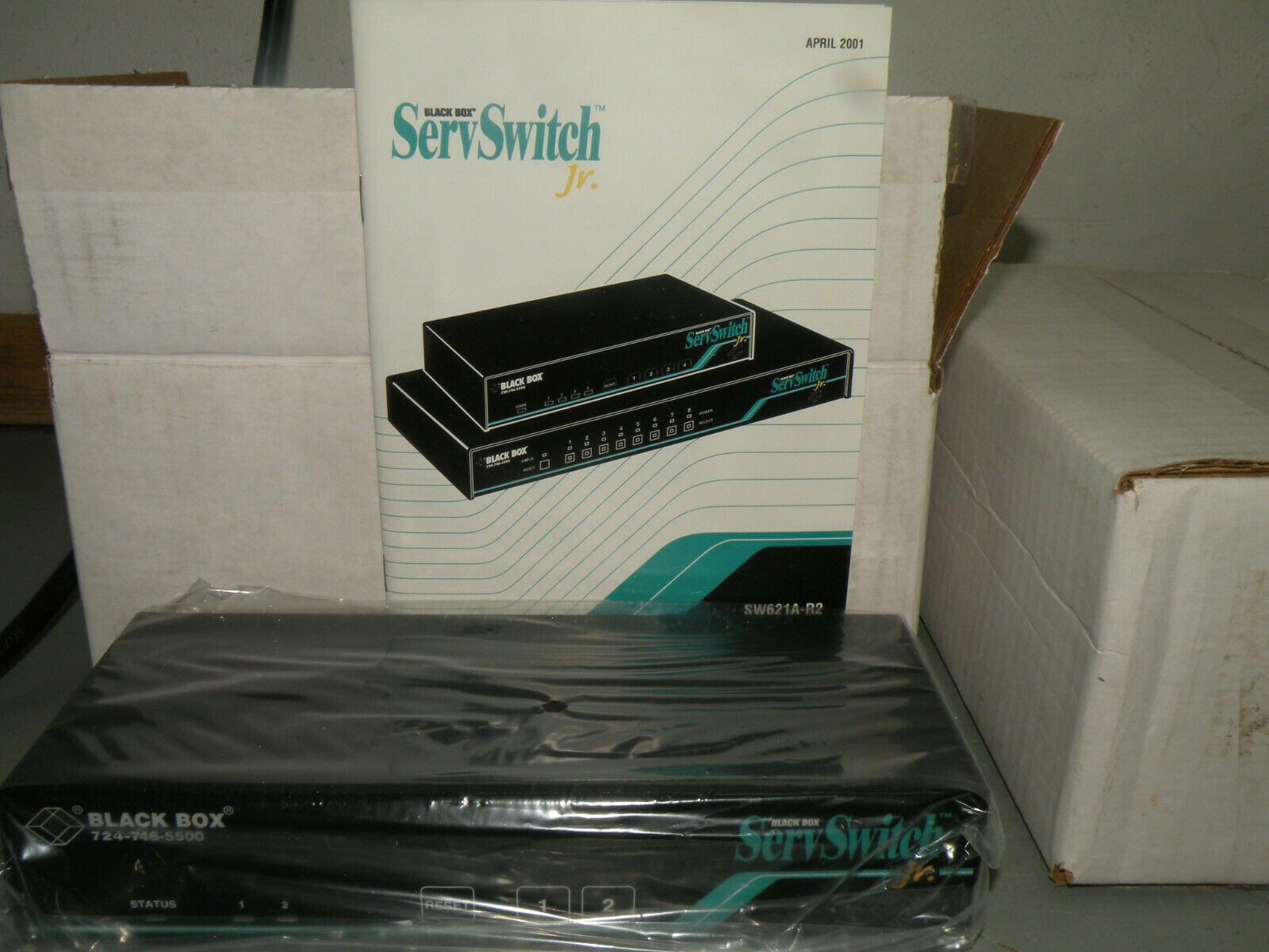 (1) New Black Box Servswitch 2 Port Kvm Switch Sw621a-r2