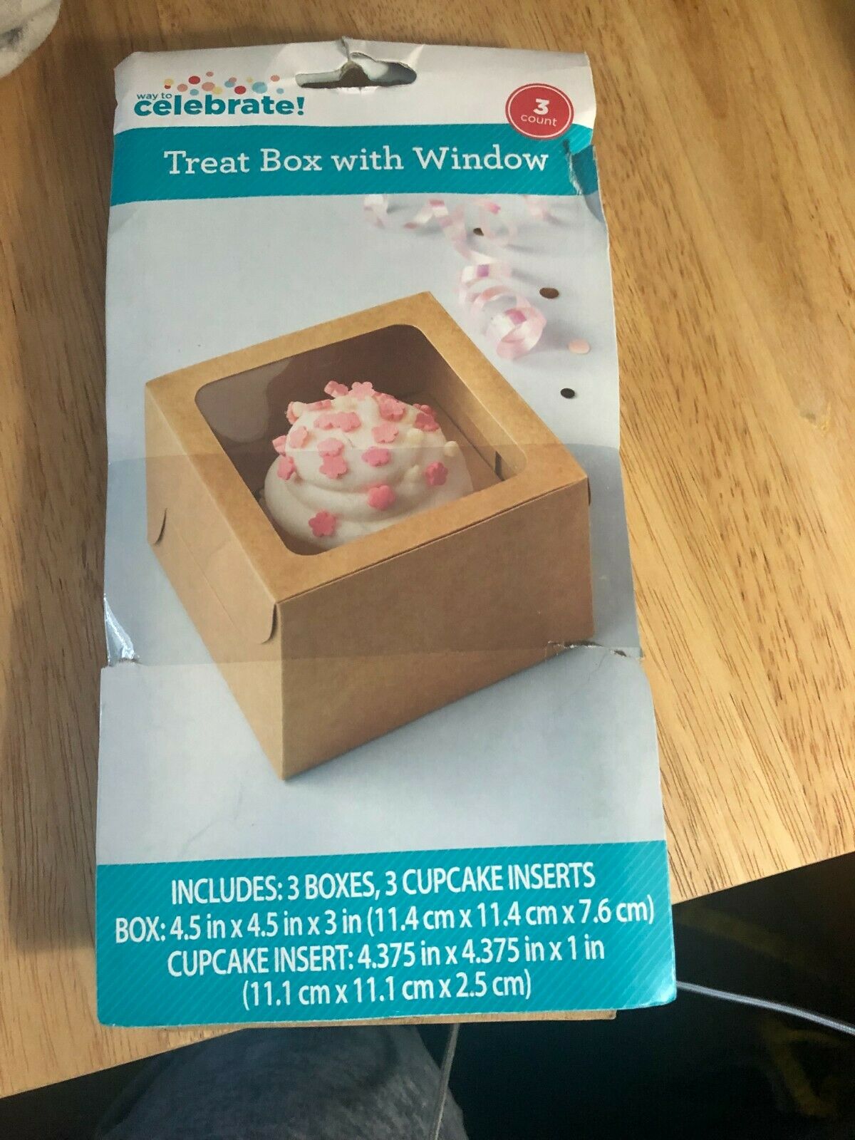 Celebrate Treat Box With Window 4.5 X 4.5 (3 Count)