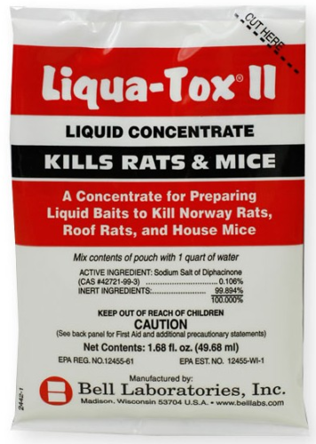 Liqua Tox Ii Lt3217 Liquid Poison Rodenticide Killer Mice Mouse Rats Makes 32oz