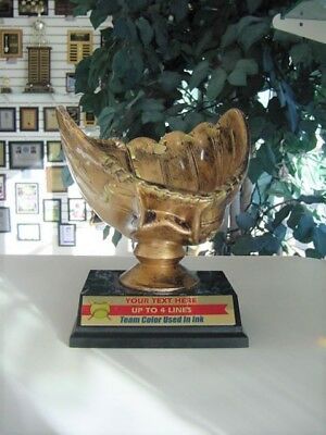 Baseball Holder  Mitt Trophy Bronze Color Award For Indv, Team Mom Or Coach