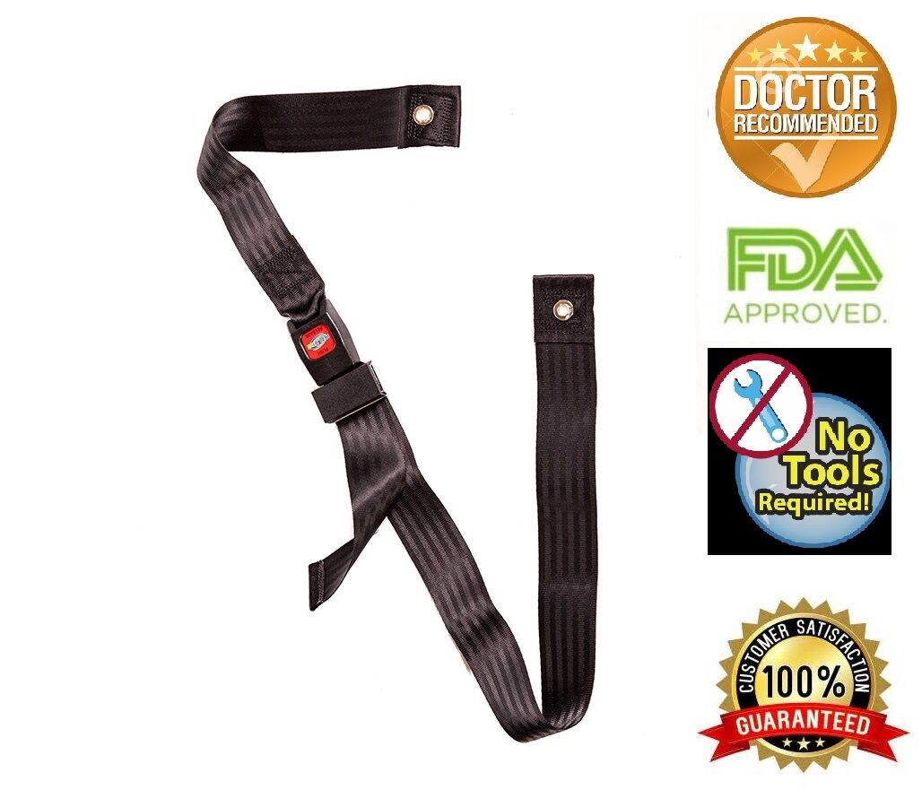Wheelchair Seat Belt Up To 60" Auto Style With Metal Buckle