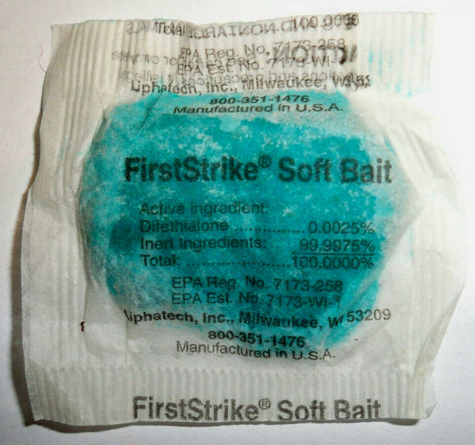 First Strike Soft Rat Mouse Mice Rodent Killer Trap Bait 10 Packs Just One Bite