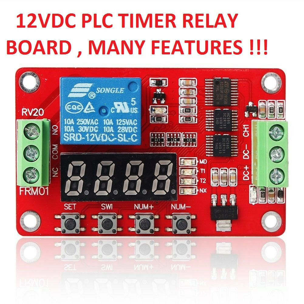 Usa! 1 Pc 12 Vdc Plc Cycle Timer Multifunction Delay Module Many Settings !!