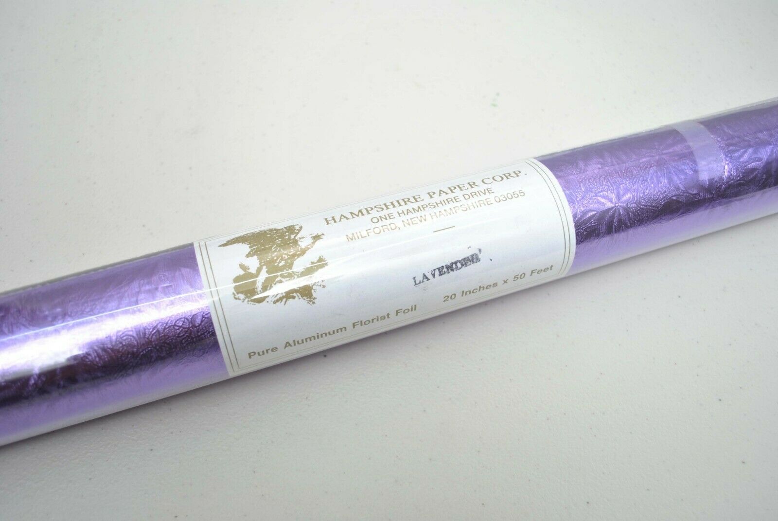 Embossed Hampshire Corp. Pure Aluminum Florist Foil 20 Inches X 50feet  Lavender