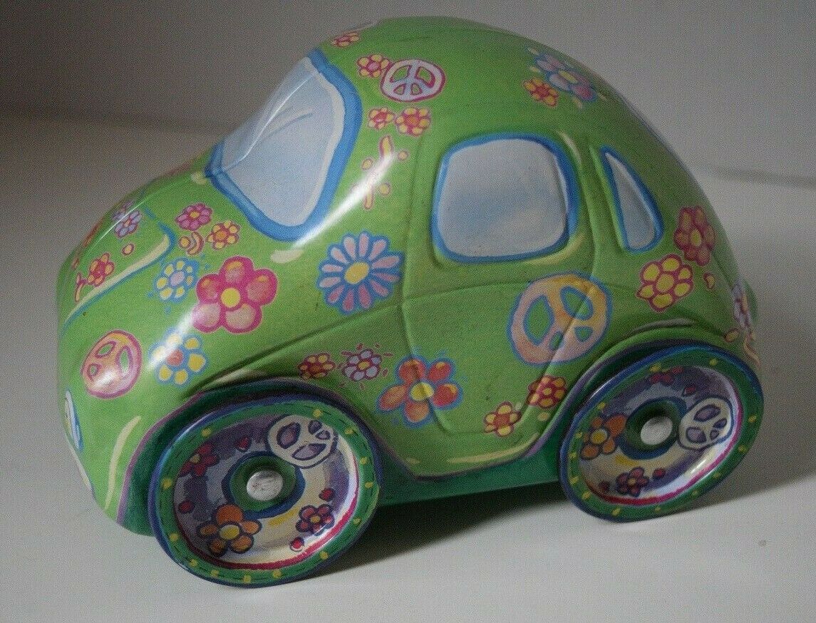 Vintage Peace Flowers Retro Candy/cookie Vw Bug Green Bug Car