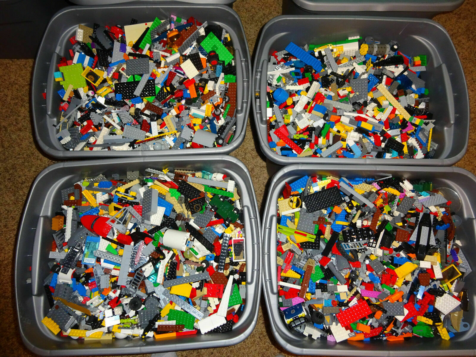 Lego 1-100 Pounds Lbs Parts & Pieces Huge Bulk Lot Bricks Blocks Pound City Town