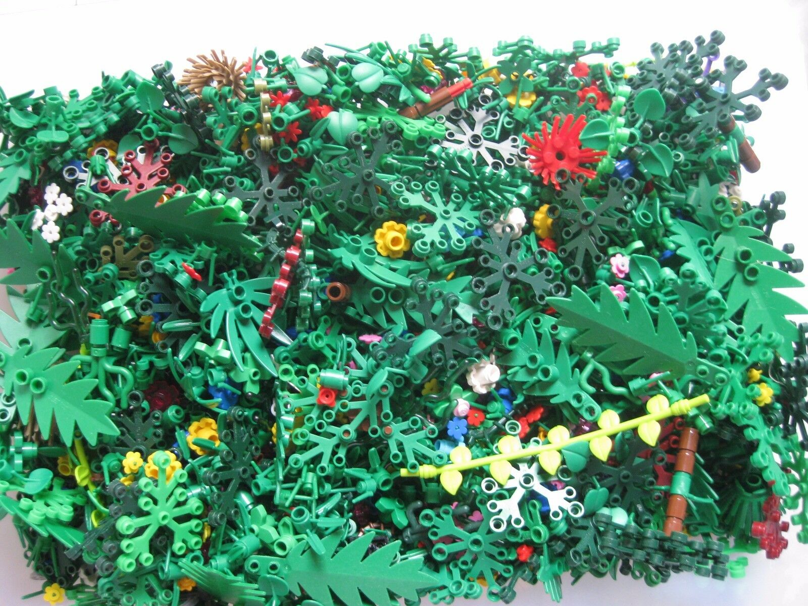 Lego Bulk Lot Foliage Trees Bushes Plants 1/8 Lb (2 Oz) Avg 50 Pcs Random Lot