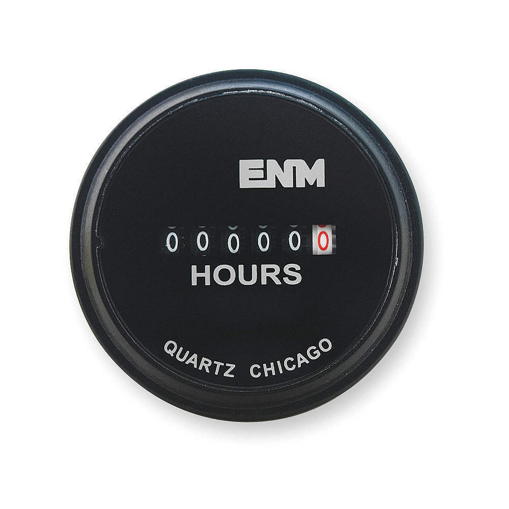 Enm T50a52 Hour Meter,flush Round,flange Mounting