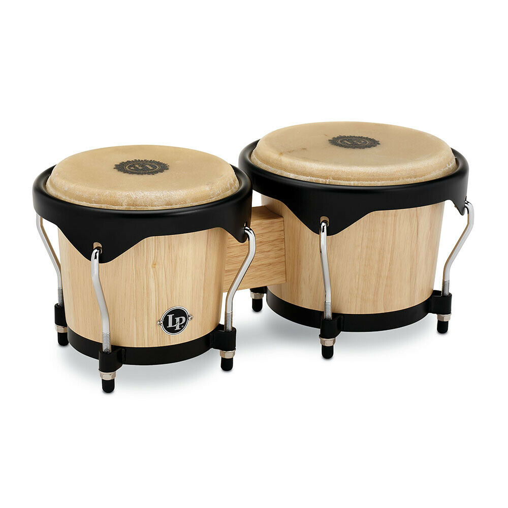 Lp Latin Percussion Lp601ny-aw City Series Wood Bongos, Siam Oak, Natural