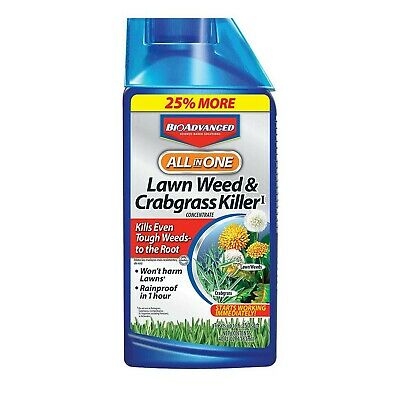 Bioadvanced All-in-one Lawn Weed & Crabgrass Killer 40 Oz Concentrate For Dan...