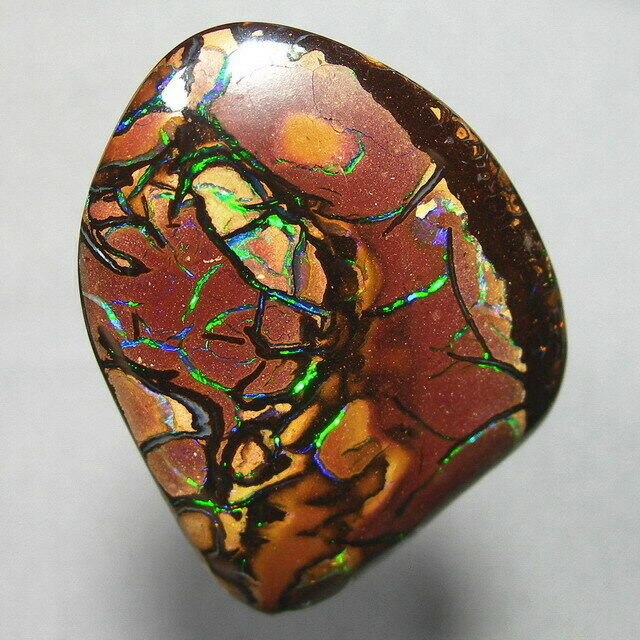 King-sized * Electric Natural Australian 105ct Solid Koroit Boulder Opal * Video