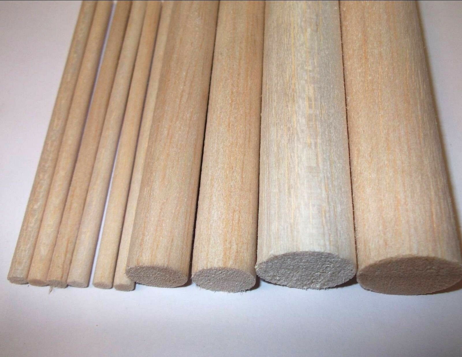 Wooden Balsa Dowels. 37.5cm - 375mm Crafts. Models. 5mm, 6mm, 8mm, 10mm - 25mm