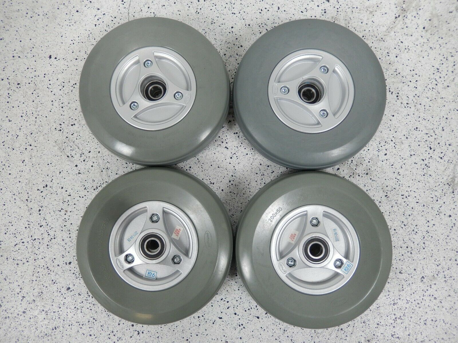 4 Permobil M300 Caster Wheels W/ Rim And Bearing