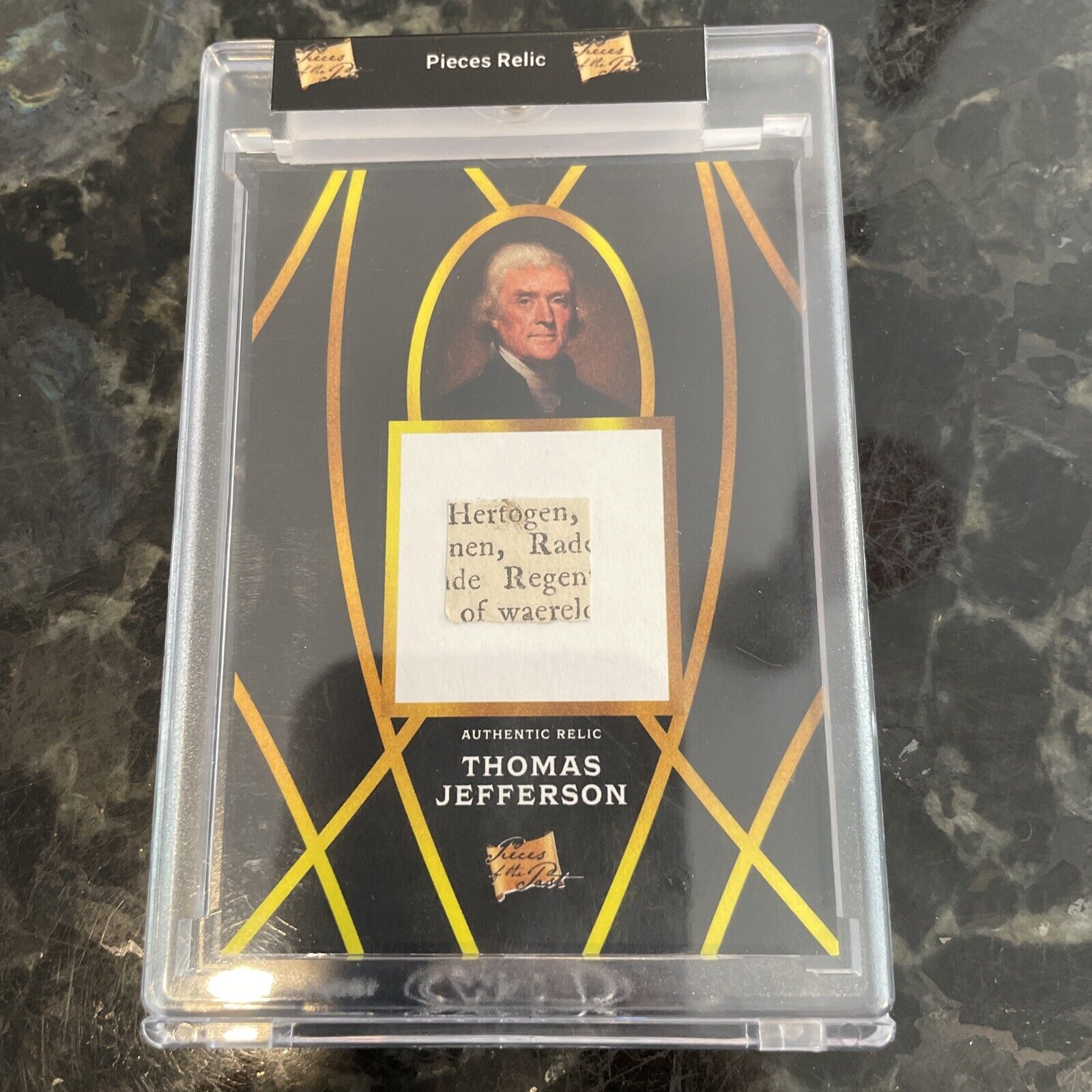 2021 Super Break Pieces Of The Past Thomas Jefferson Relic Card