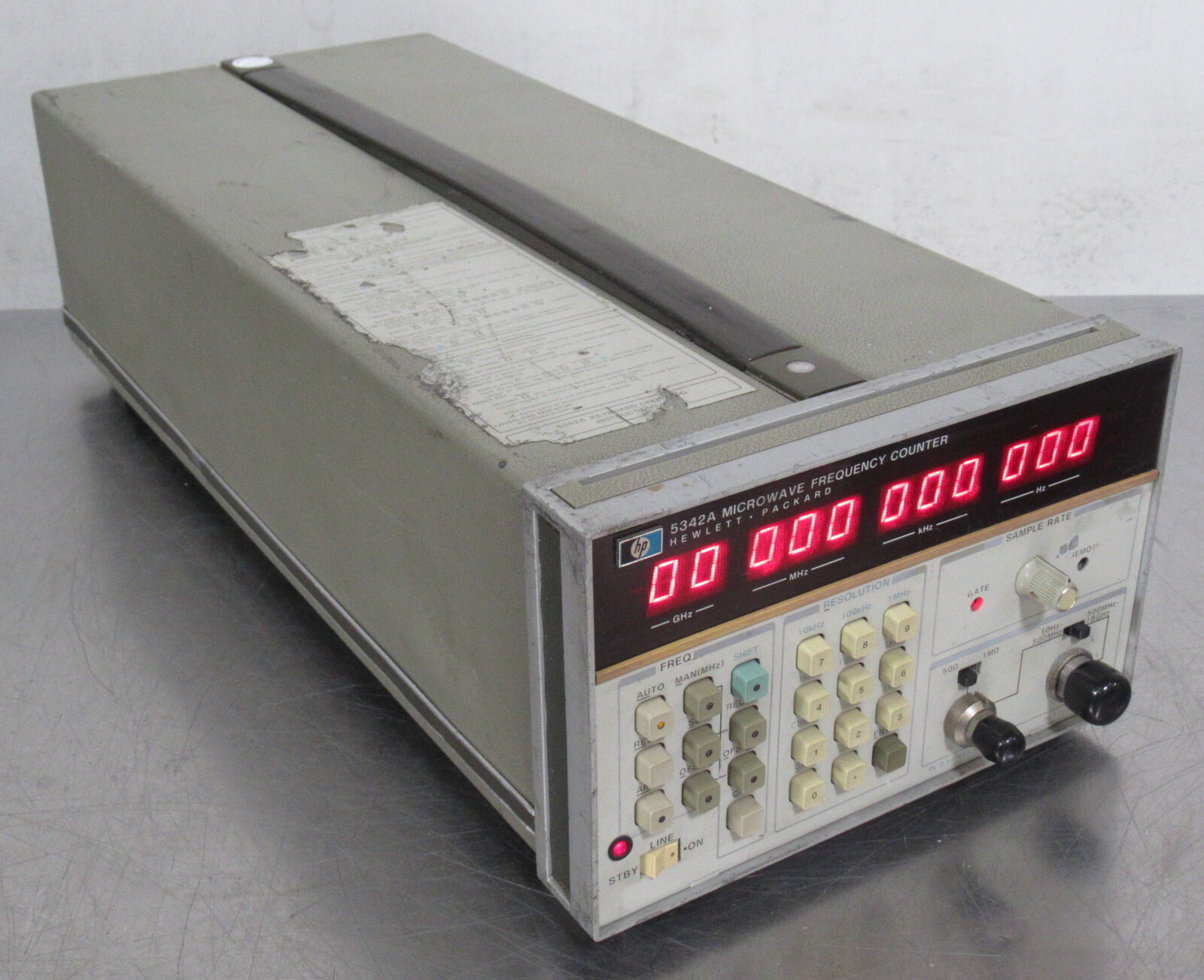 T177742 Hp 5342a Microwave Frequency Counter W/ Options 001, 003, 011