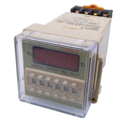 Us Stock Ac 110v Digital Precision Programmable Time Delay Relay Dh48s-s & Base