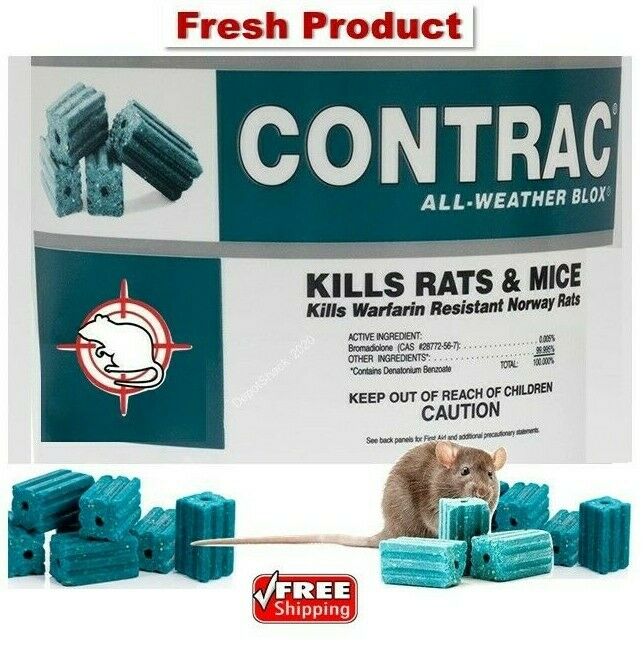Contrac Blox Rat Mouse Mice Vole Trap Station Bait 1-50 Blocks 1 Oz Each