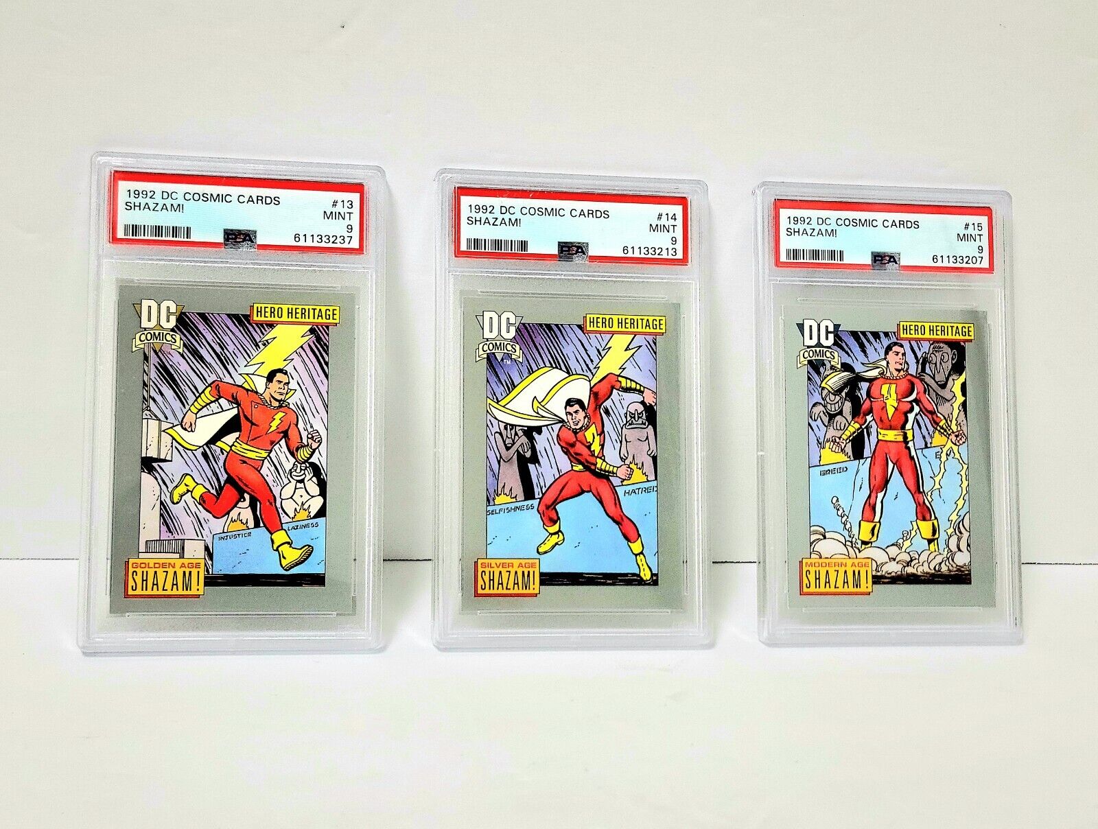 1992 Dc Cosmic Cards Shazam! Trading Card Collection Bundle Lot - All Psa 9 Mint