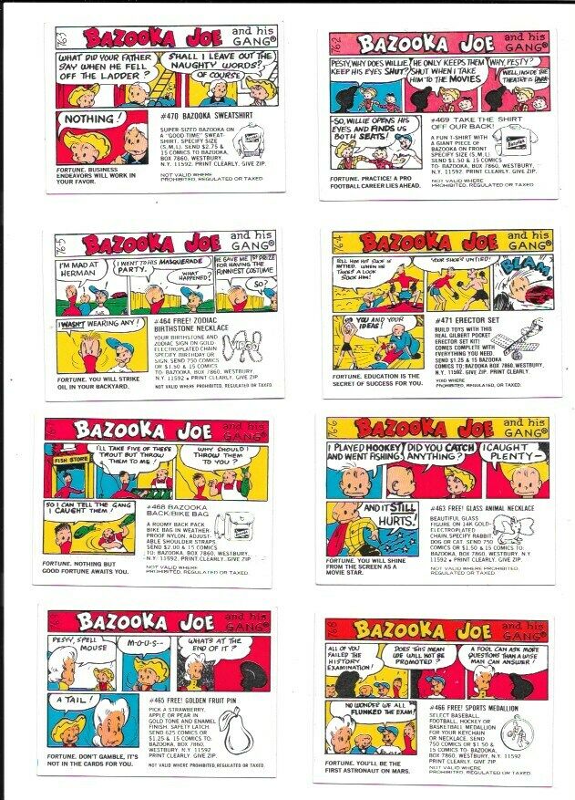 64 Bazooka Joe And His Gang Cards 1976 Topps
