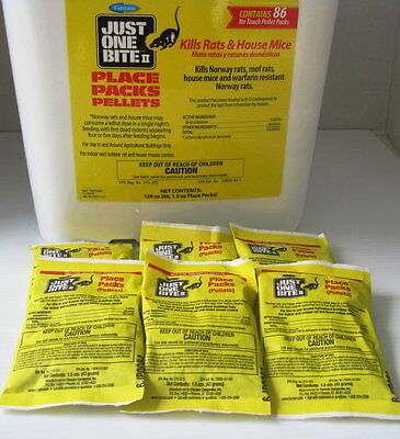 Just One Bite Ii Pellet Packs (6 Packs)  1.5 Oz Packs Fresh! Rat & Mouse Poison