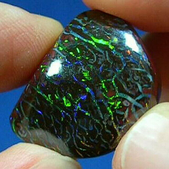 Dark Body Gem Colors * 32ct Natural Australian Solid Koroit Boulder Opal * Video