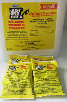 Just One Bite Ii Pellet Packs (4 Packs)  1.5 Oz Packs Fresh! Rat & Mouse Poison