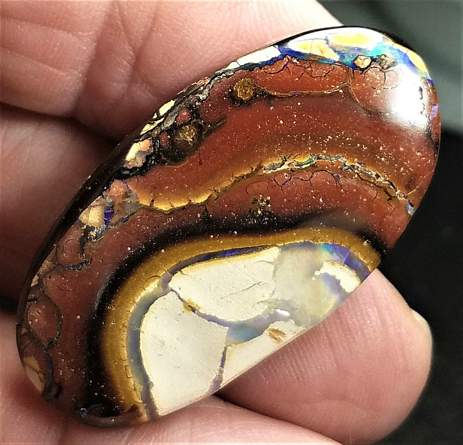 Beautiful 2 Sided Yowah Picture Stone, Boulder Opal  46.05cts R7105