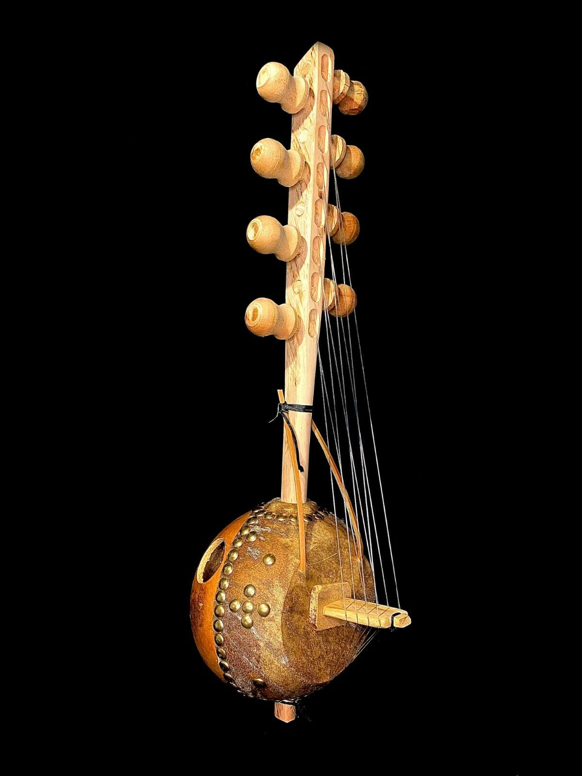 African Art Handcrafted From One Piece African String Instrument Handmade 704