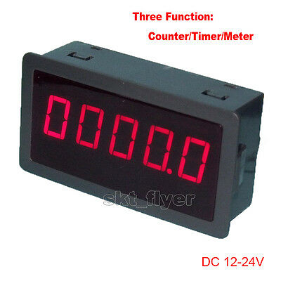 0.56" Red Led Digital Counter Meter Timer Timing Dc12-24v Car Motor Test Auto