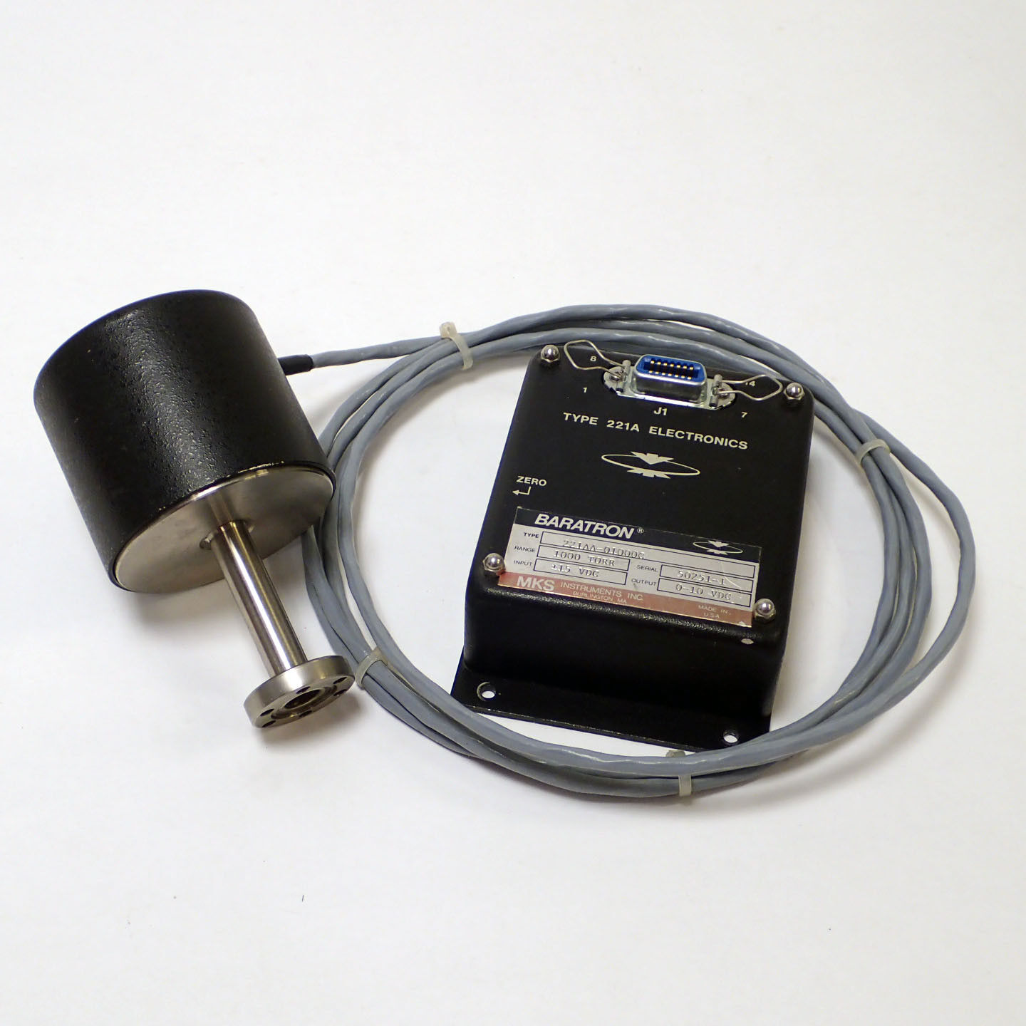 Mks 221a / 221aa-01000c Baratron Differential Capacitance Manometer Transducer