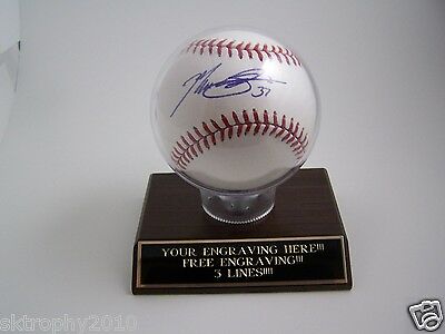 Baseball Home Run Trophy Ball Holder Protective  Display Case-free Engraving!!!
