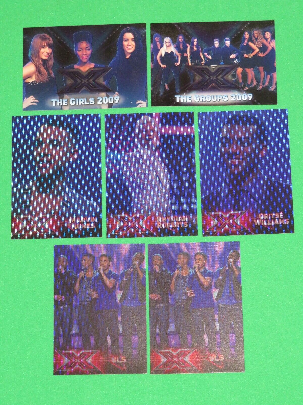 2010 The X Factor Uk Trading Cards Foil Prism 7 Card Lot Including Diamond Foil!