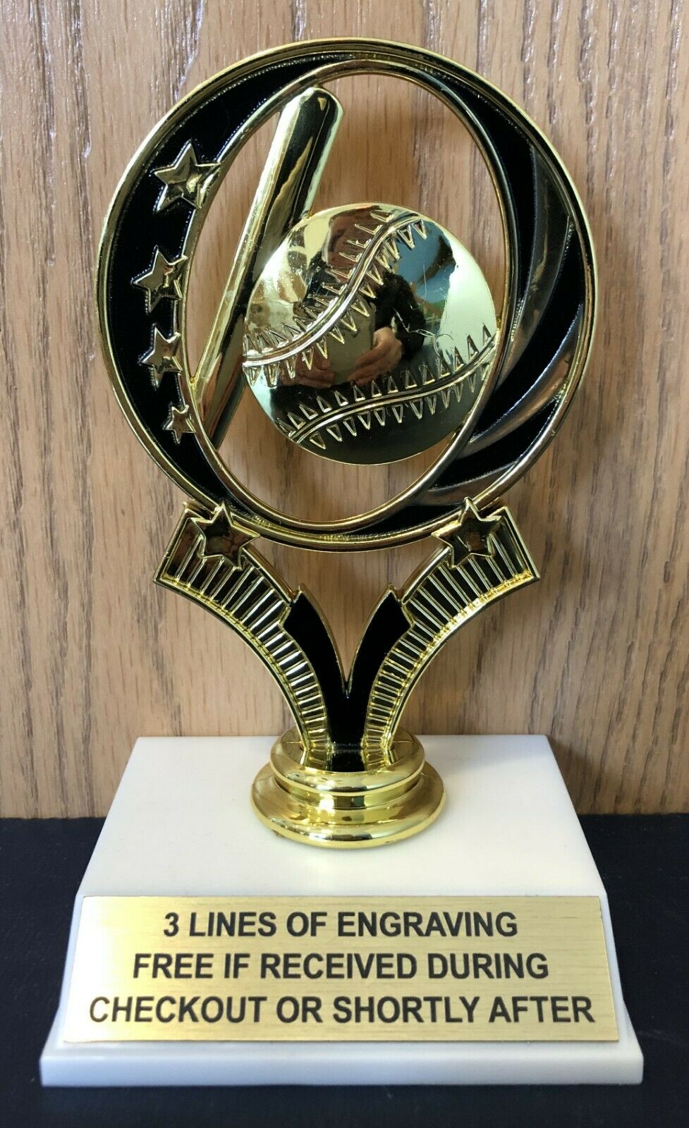 Baseball / Softball Trophy - Free Engraving - Assembly Required